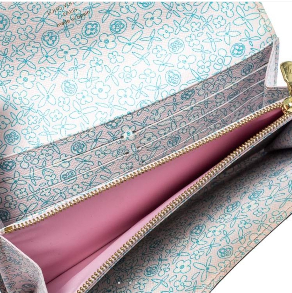 Louis Vuitton Pink and Teal Monogram Wallet